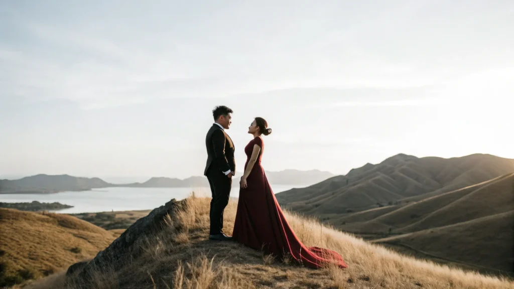 Elegant Formal Prewedding at Gili Lawa | Labuan Bajo Productions