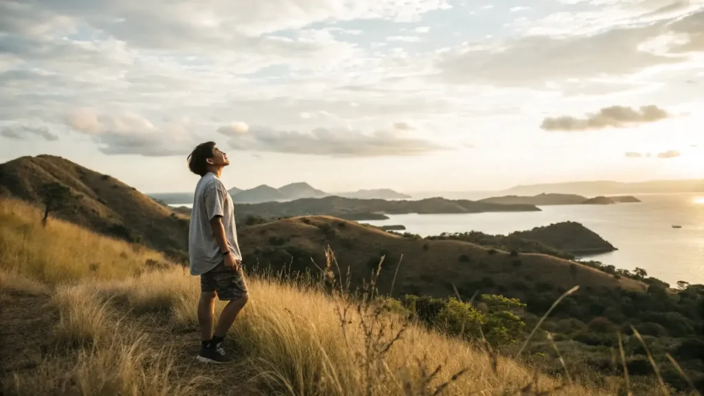 Ide Pose Foto Menghadap Langit Labuan Bajo | Paket Dokumentasi Trip Labuan Bajo | Labuan Bajo Productions