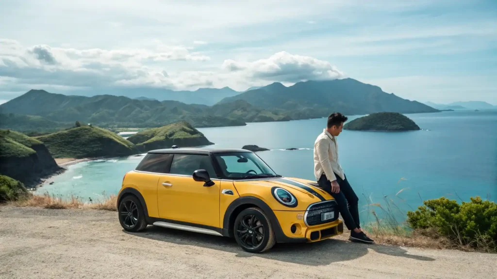 Ide Pose Foto di Depan Mini Cooper di Labuan Bajo | Paket Dokumentasi Trip Labuan Bajo | Labuan Bajo Productions